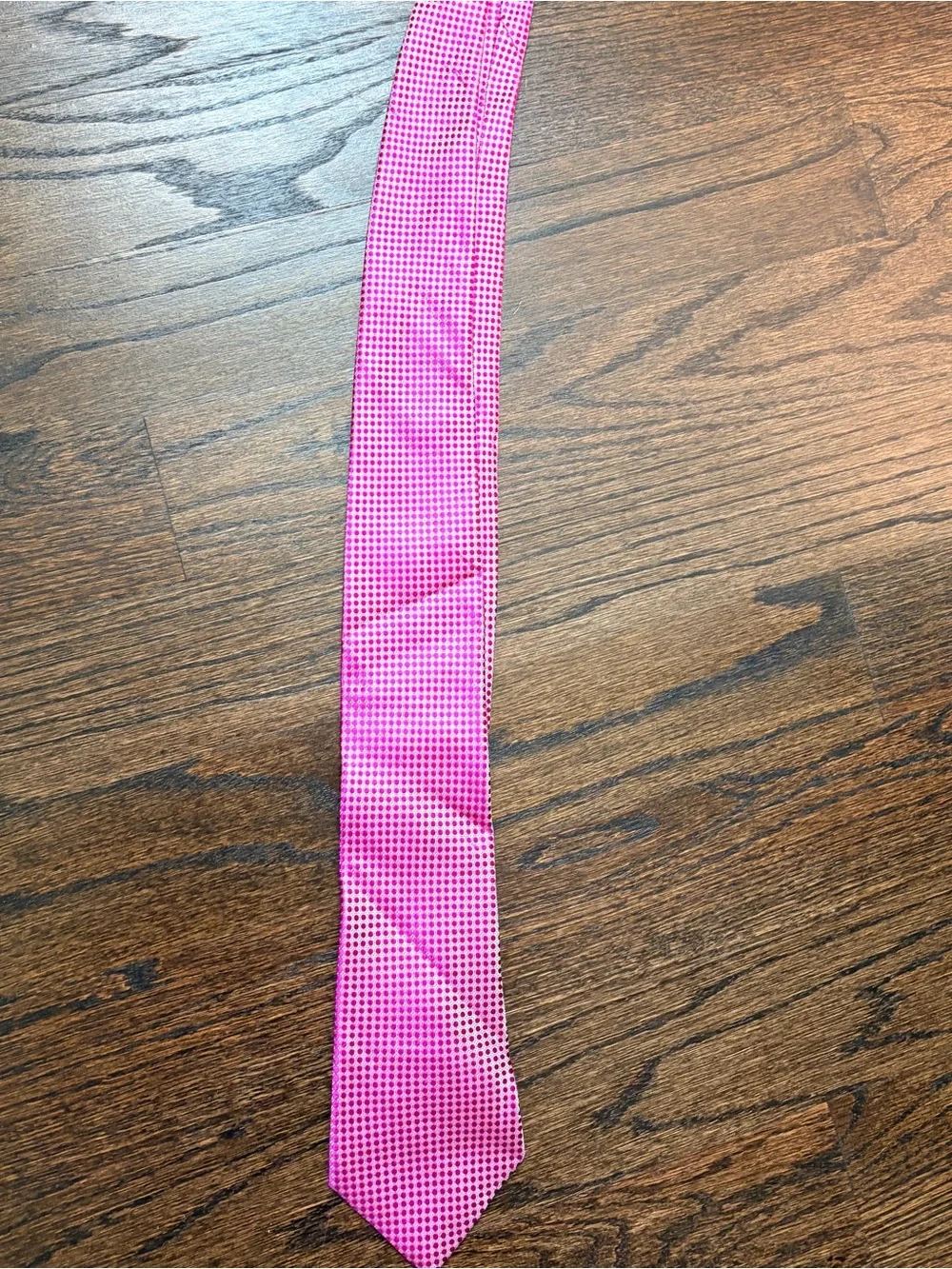 Ted Baker London Pink Micro-Grid Skinny Tie